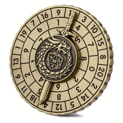 Dual Sided Bronze Dragon Sword Dice Spinner