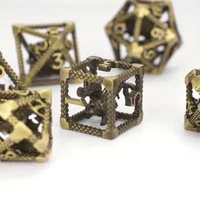Golden Dragon inside Dice