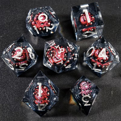 Red Multi Eye Monster in Light Black Dice