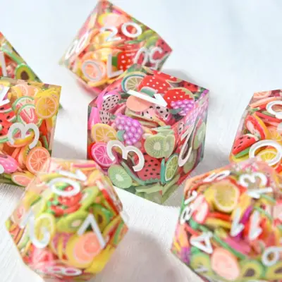 Sharp Edge Dice with Fruit Cocktail