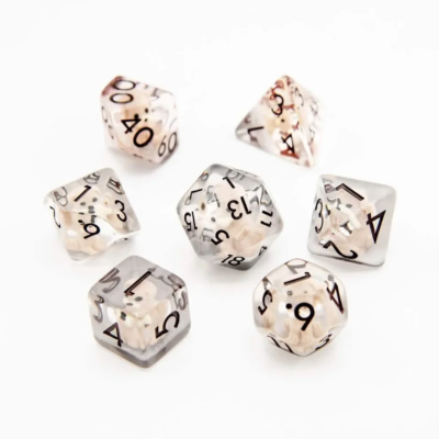 Soft Edge Inclusion Dice with Cute White Dogs