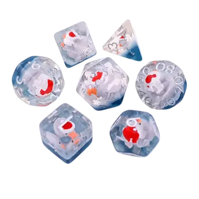Soft Edge Inclusion Dice with Santa Ducks