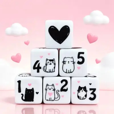 Cat with Hearts Pattern