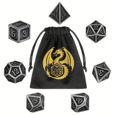 Classic Retro Stainless Steel Dice in Antique Bronze