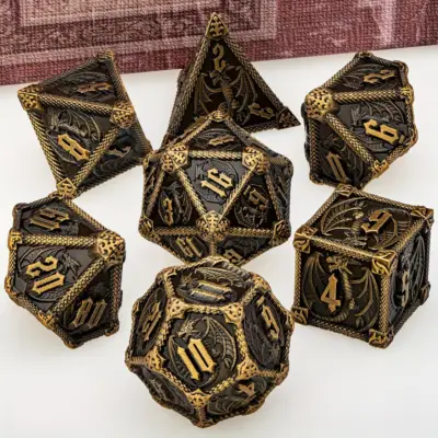 Dragon Motif in Antique Gold