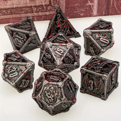 Dragon Motif in Blood Red