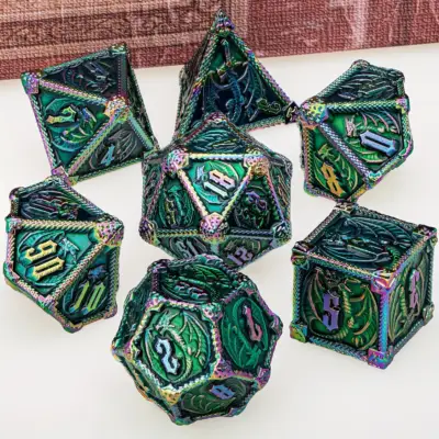 Dragon Motif in Sparkling Green