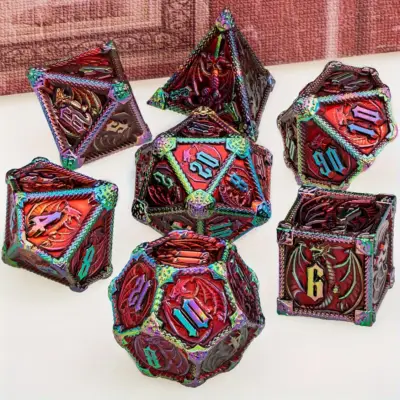 Dragon Motif in Sparkling Red